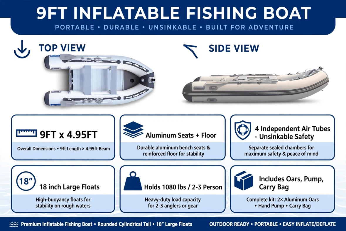 9ft elelife inflatable boat!!! - photo 2