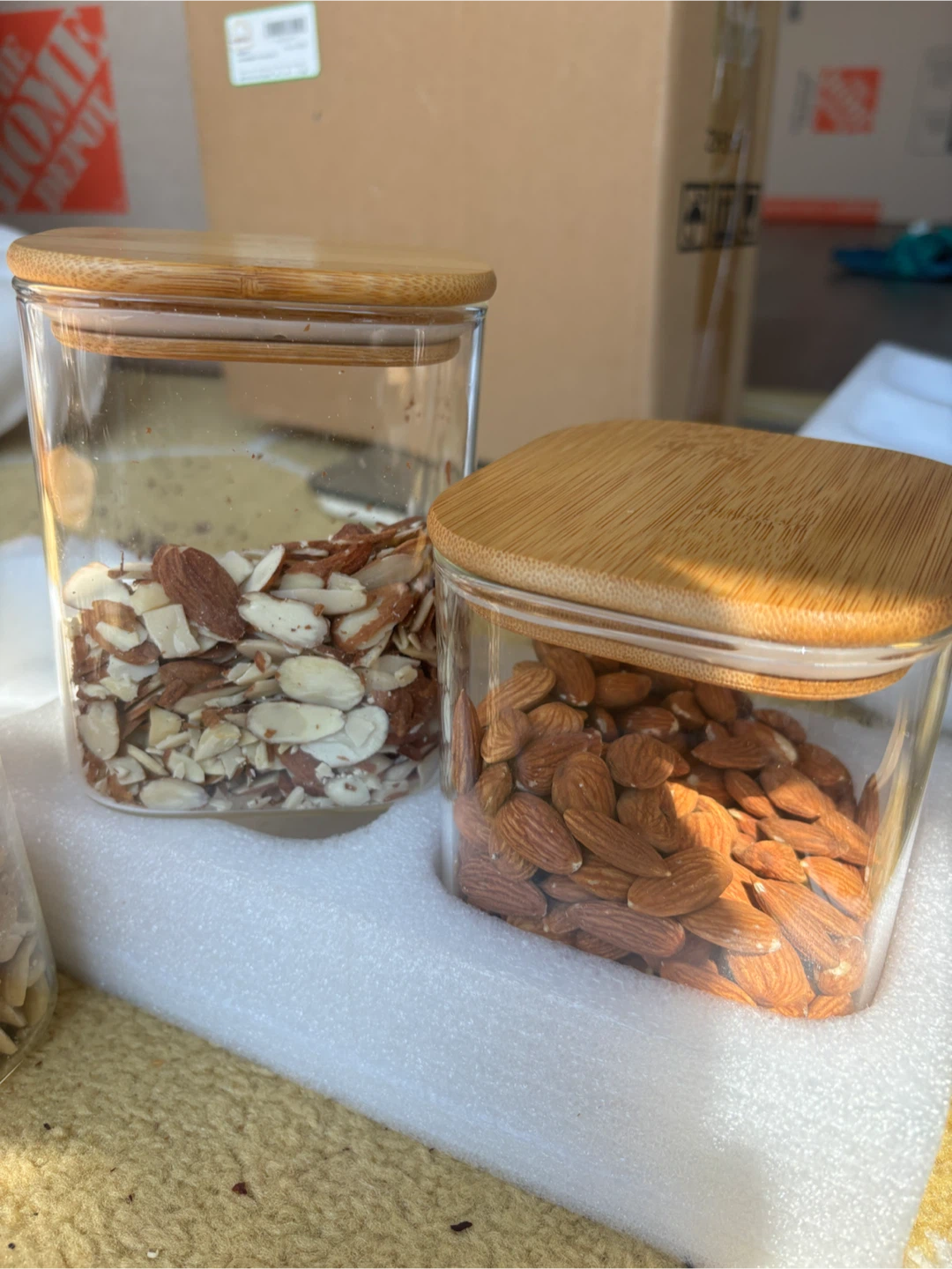 Glass Storage Jars with Bamboo Lids