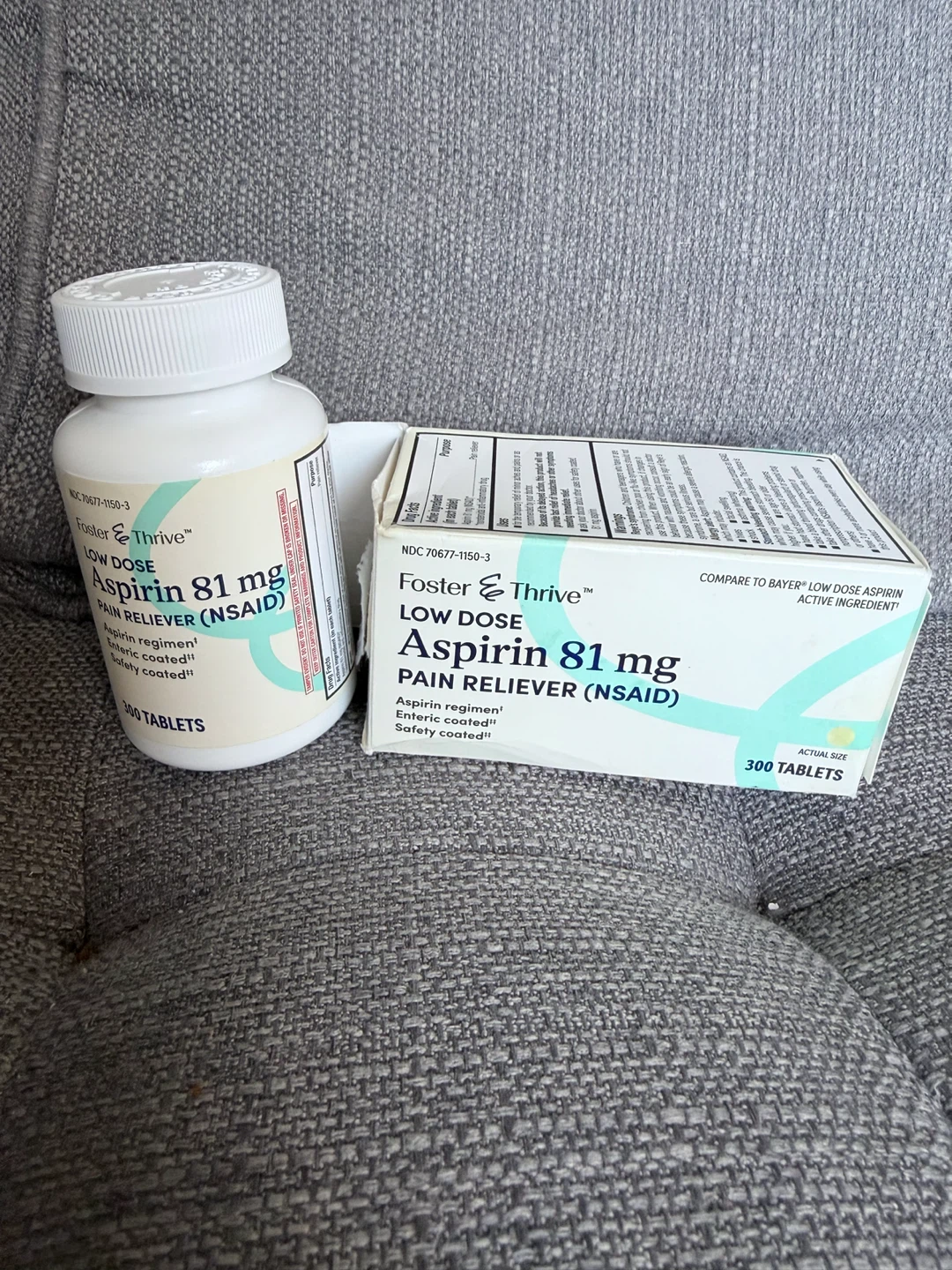Foster & Thrive Low Dose Aspirin 81 mg, 300 Tablets