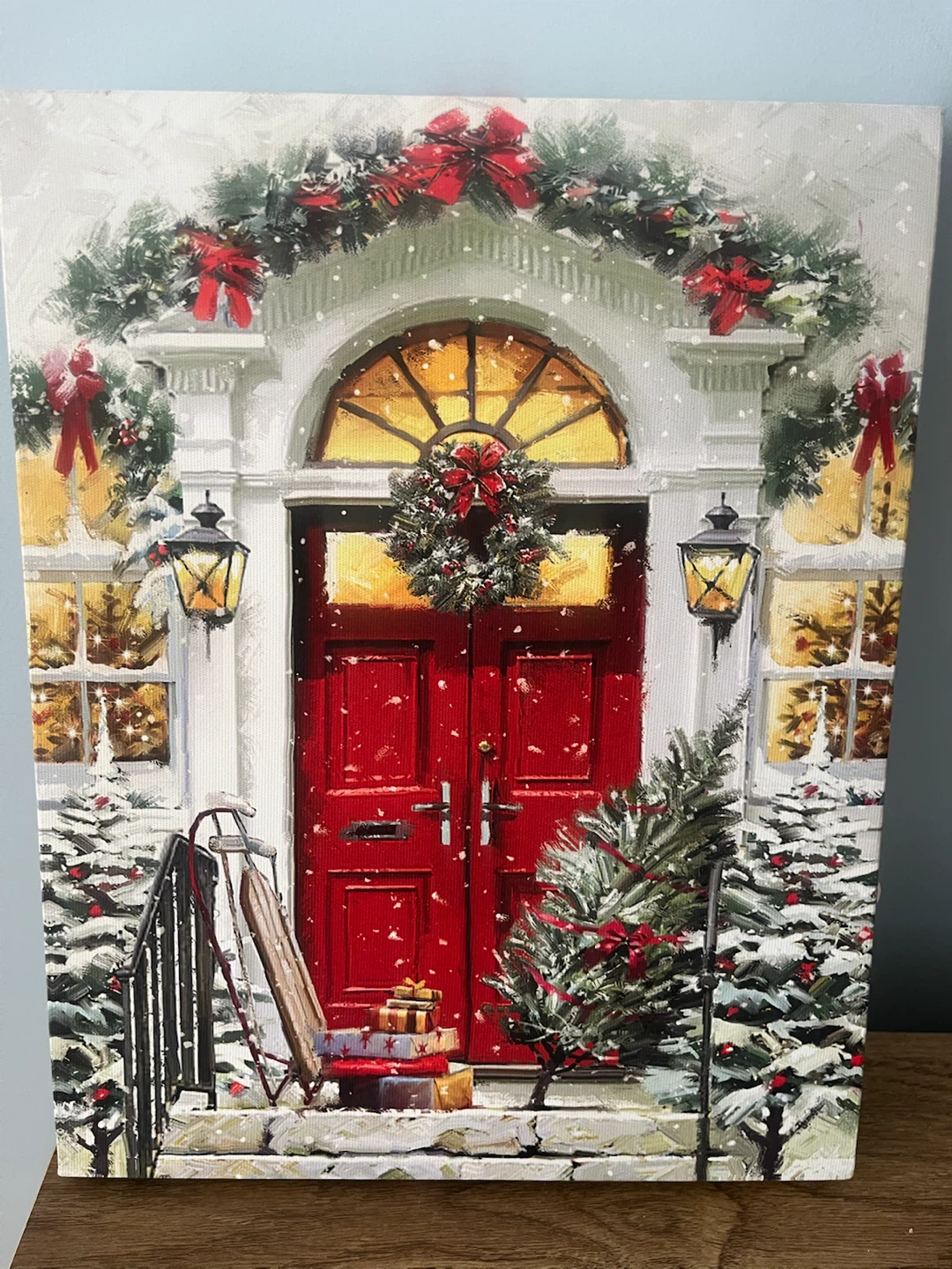 Christmas Door Canvas Art