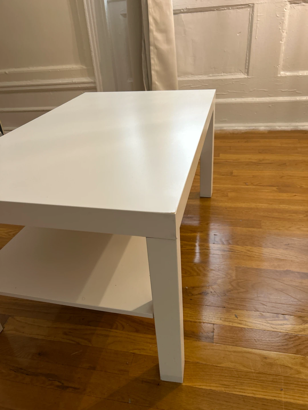 White Coffee Table with Shelf - photo 2