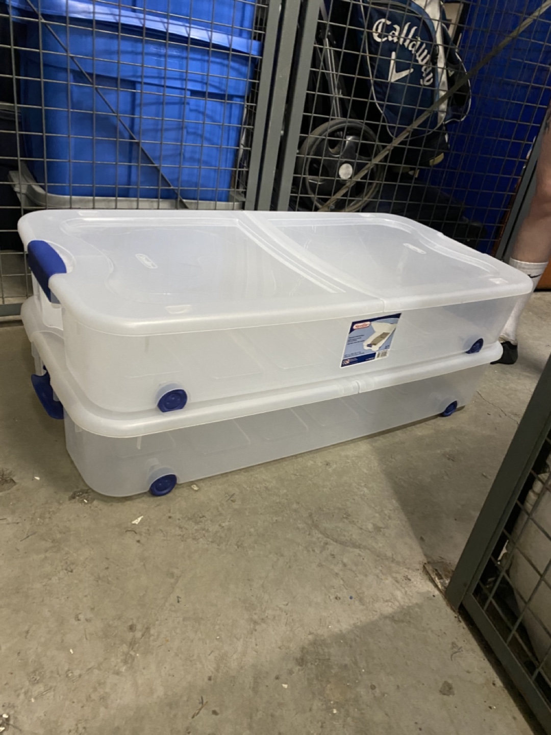 Under bed storage bins