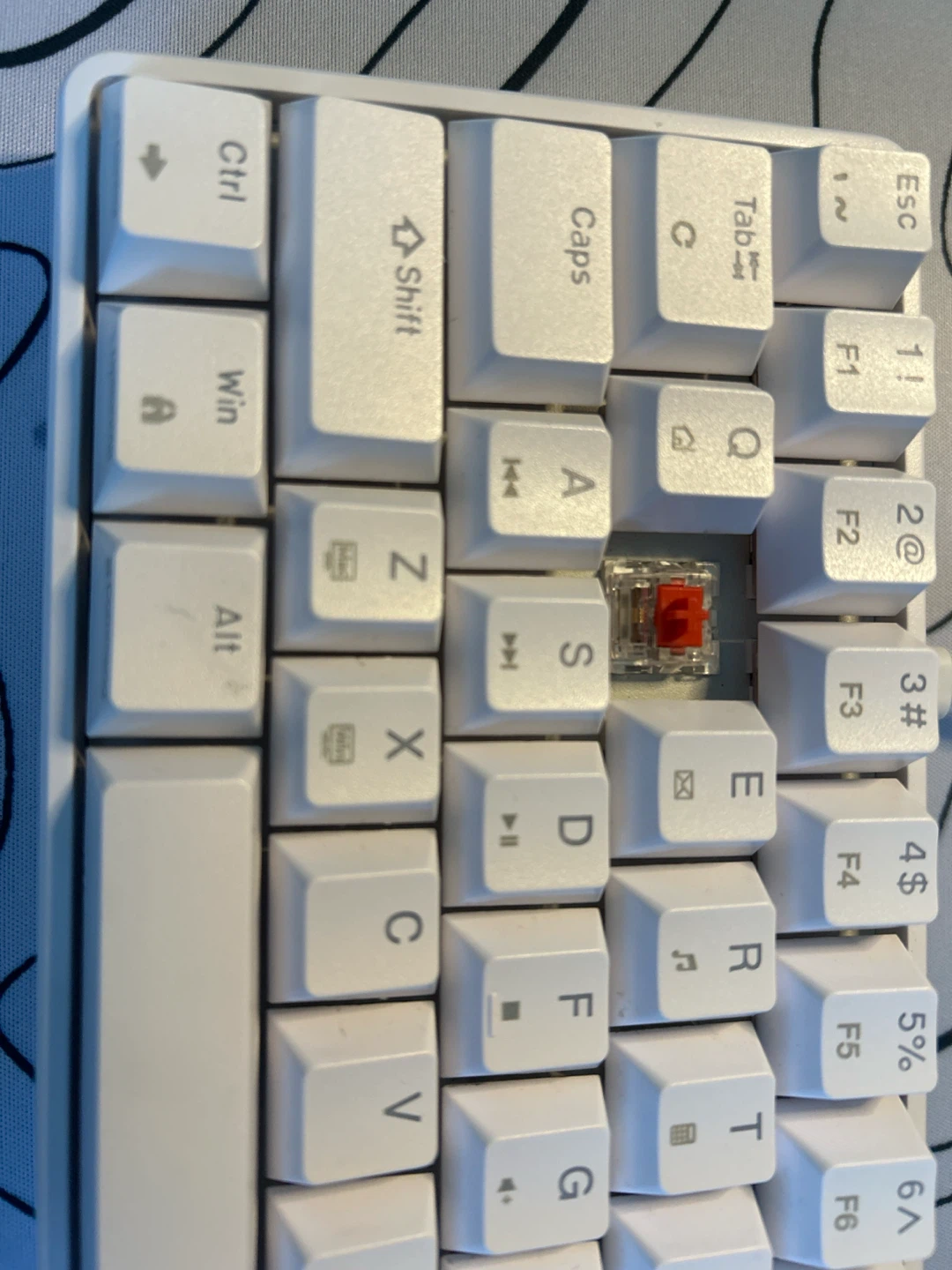 White Mechanical Keyboard with Red Switches - photo 2