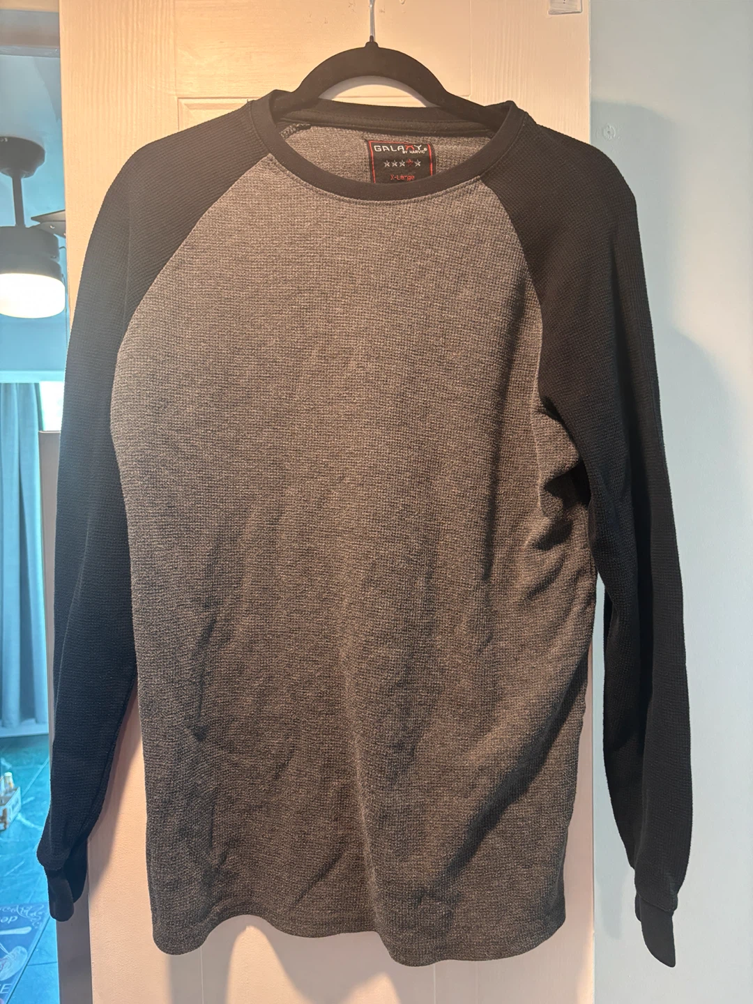 GALAXY by Harvlc Long Sleeve Shirt X-Large (Gray and Black)