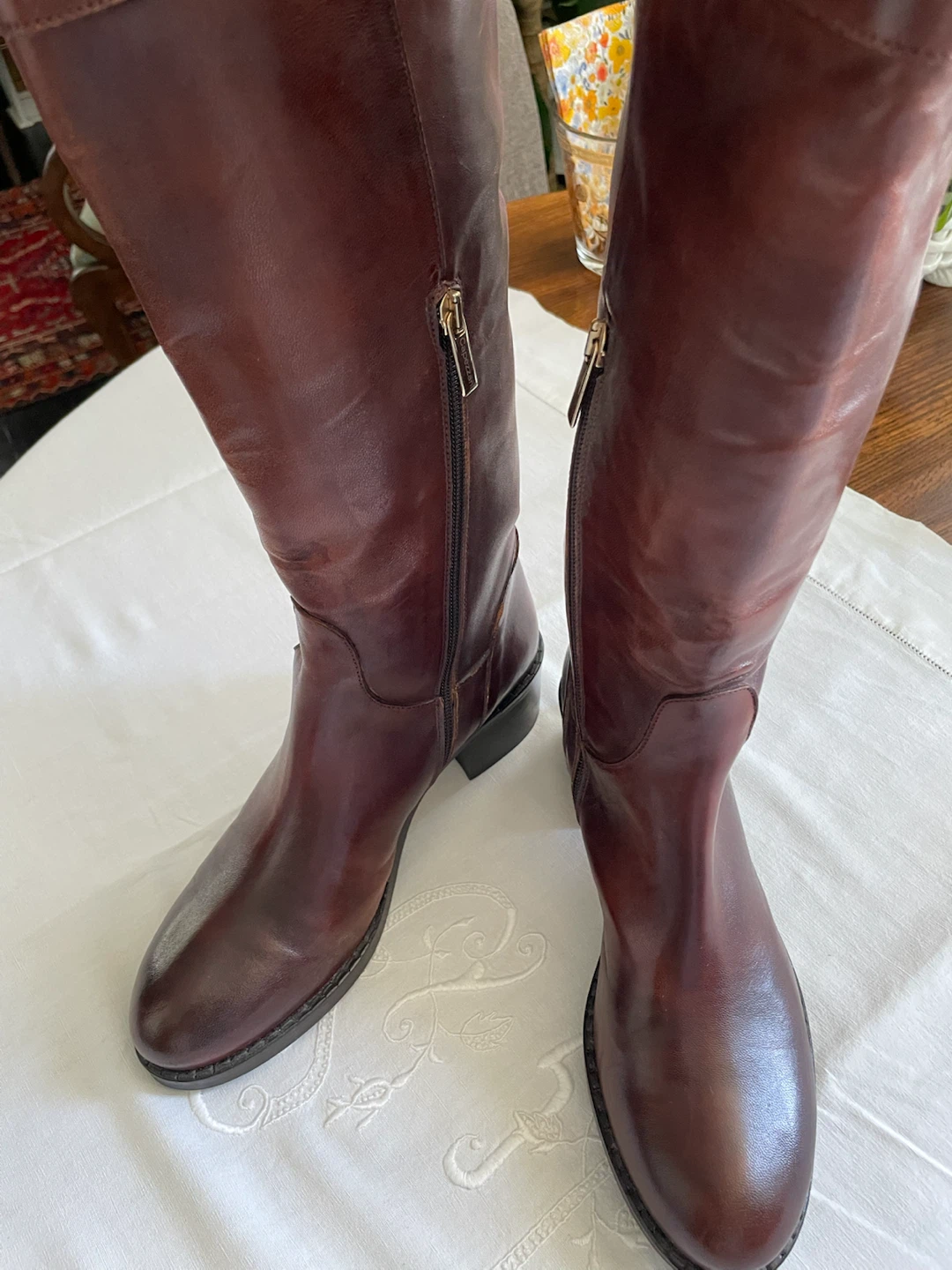 Caapezzani Women's Leather Boots Size 39 Brown