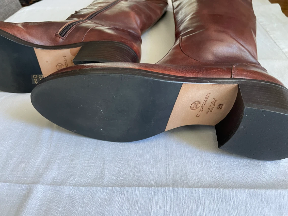 Caapezzani Women's Leather Boots Size 39 Brown - photo 3
