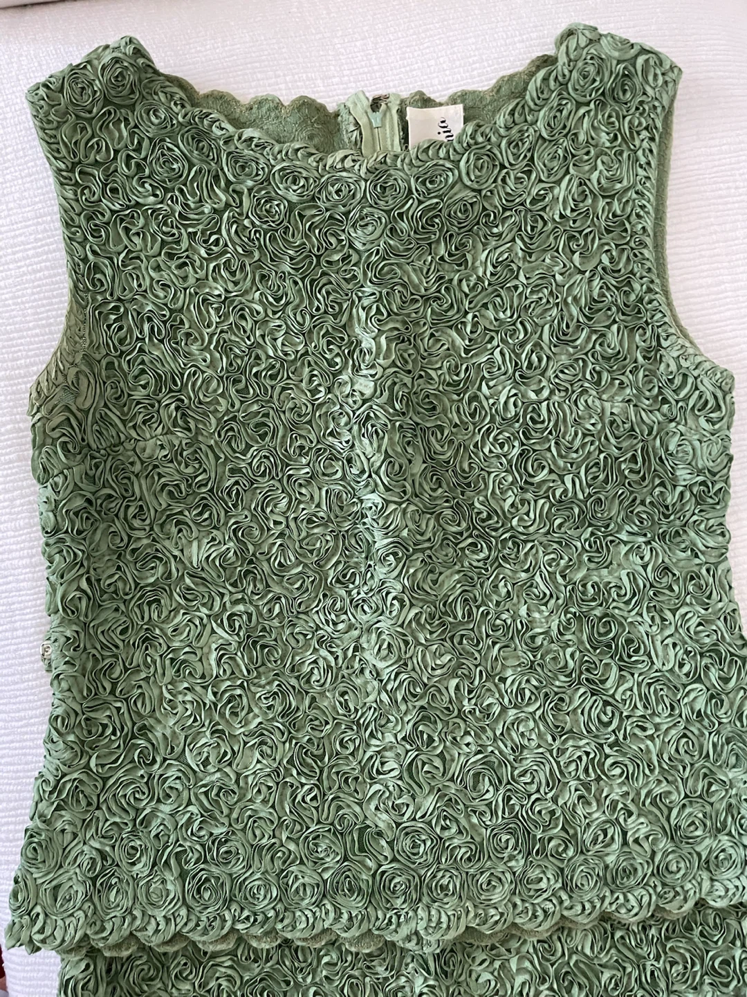 Caledonia Green Rose Applique Dress & Skirt Set - photo 2
