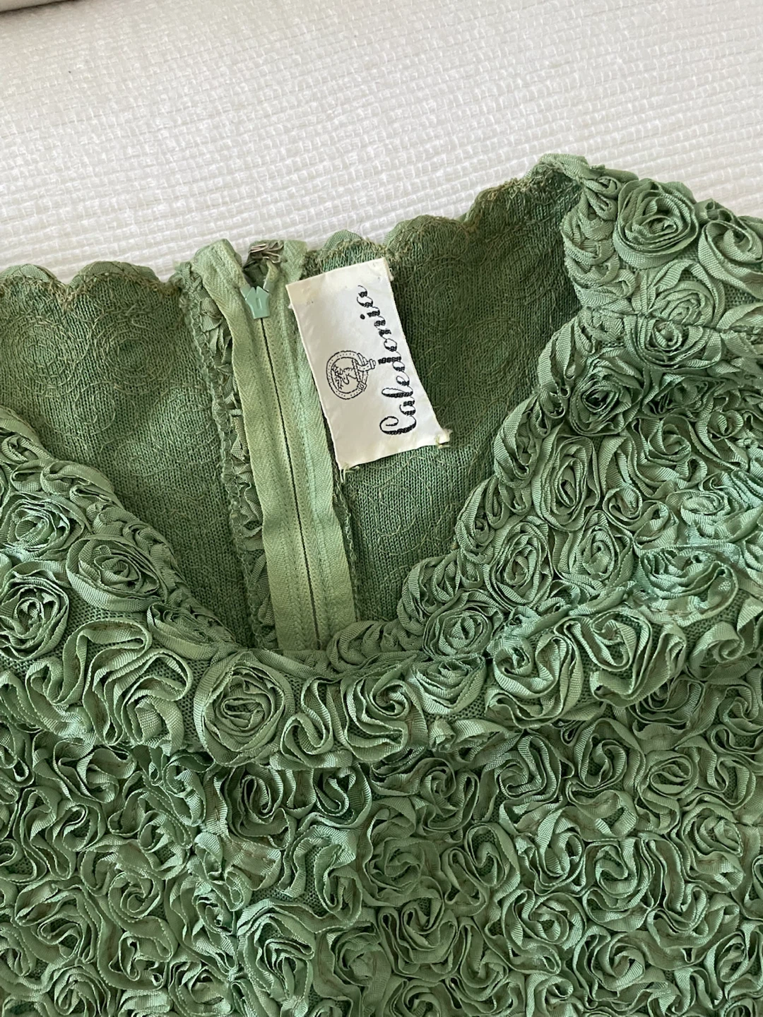 Caledonia Green Rose Applique Dress & Skirt Set - photo 4