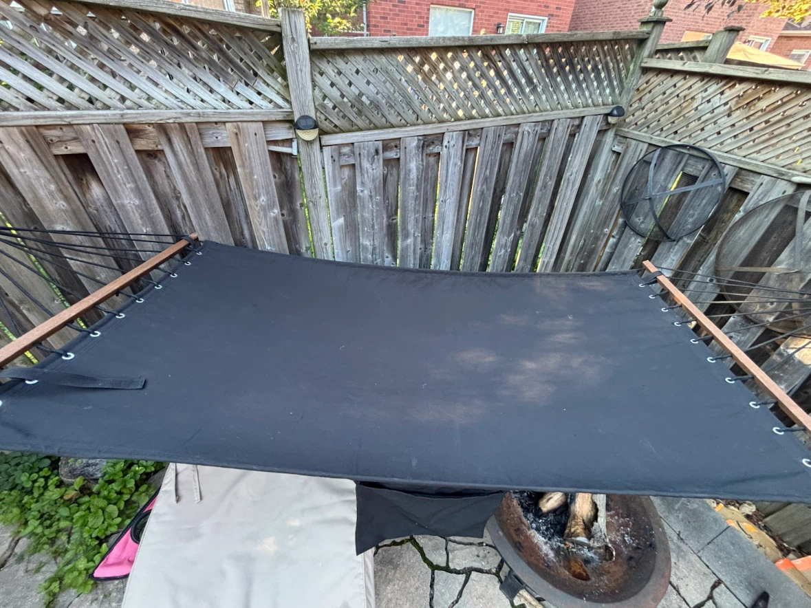 Black Hammock with Wooden Spreader Bars - photo 2