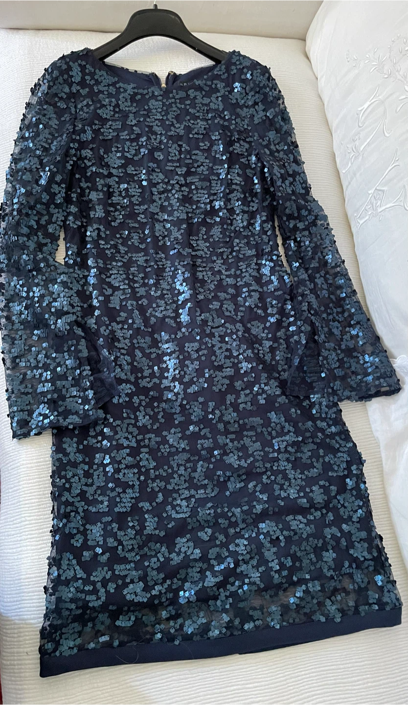 DKNY Sequin Mesh Dress