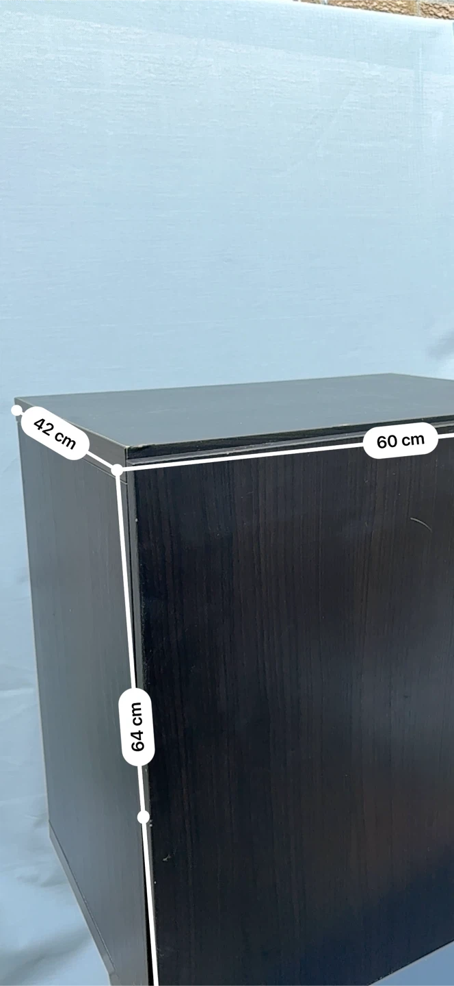 Dark Brown Storage Cabinet with Doors - photo 3