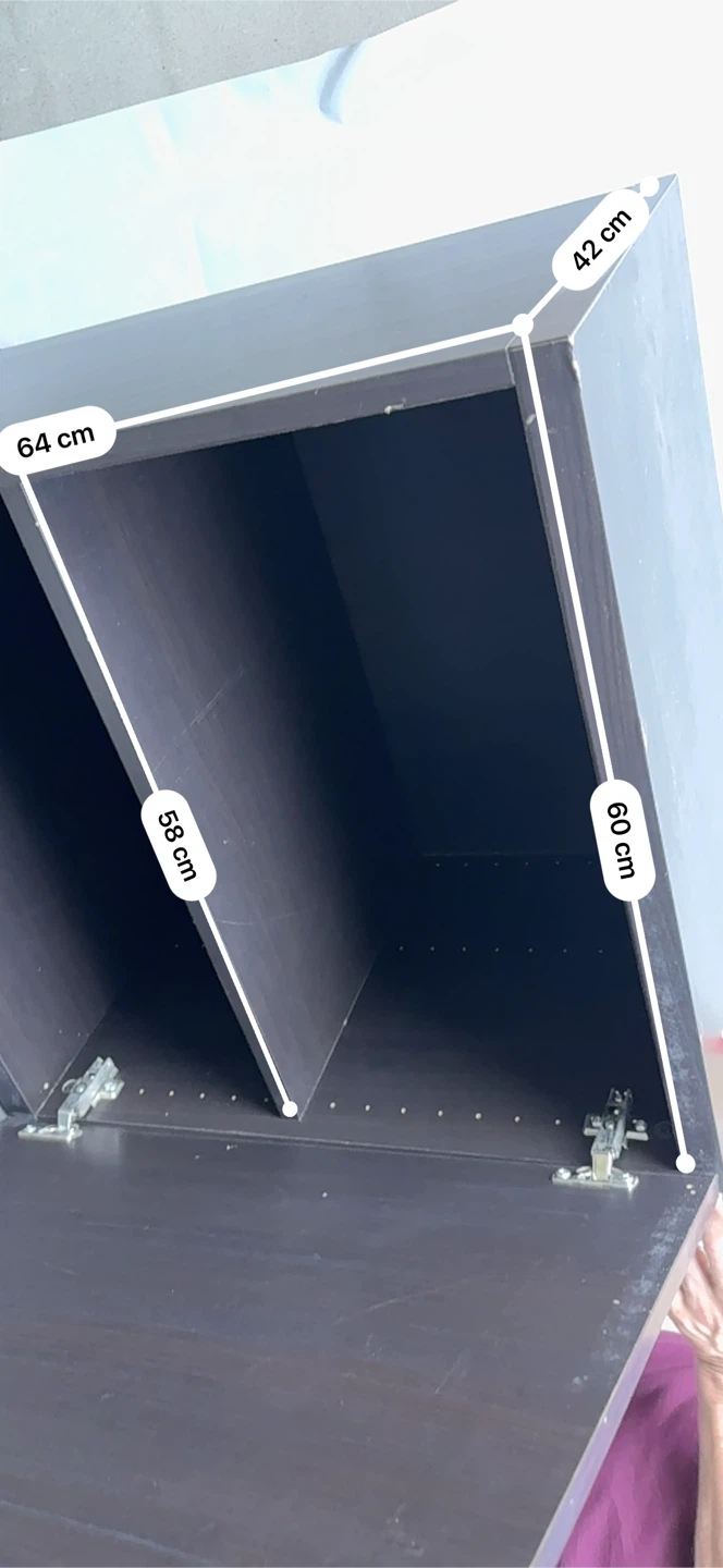 Dark Brown Storage Cabinet with Doors - photo 4