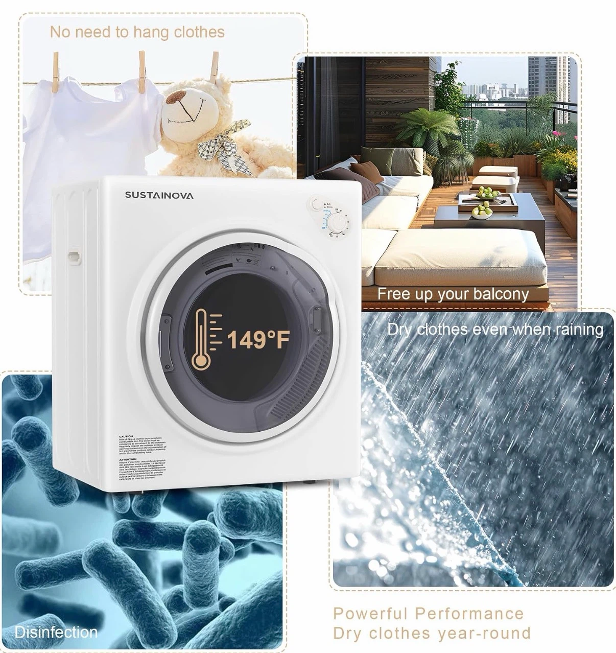 Elevon Compact Clothes Dryer