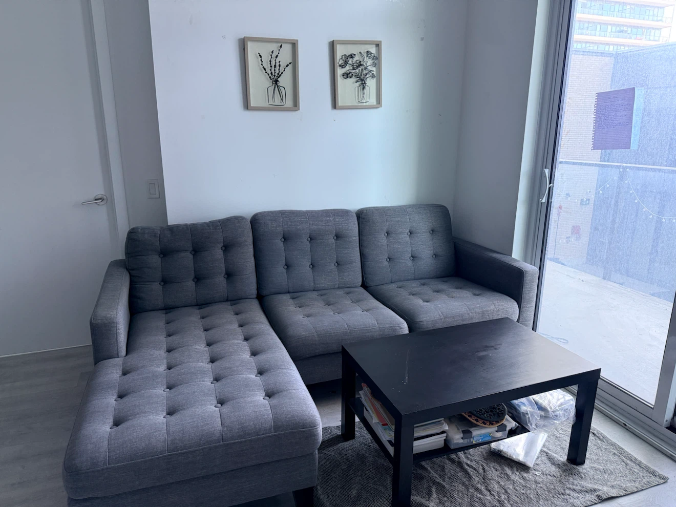 MOVE OUT SALE- Sofa+ IKEA table+ IKEA chairs+ lamp+ Rug+ Frames - photo 2