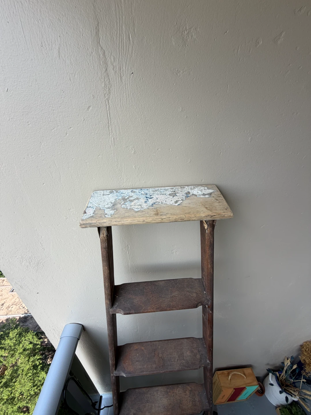 Vintage Wooden Step Stool Ladder - photo 4