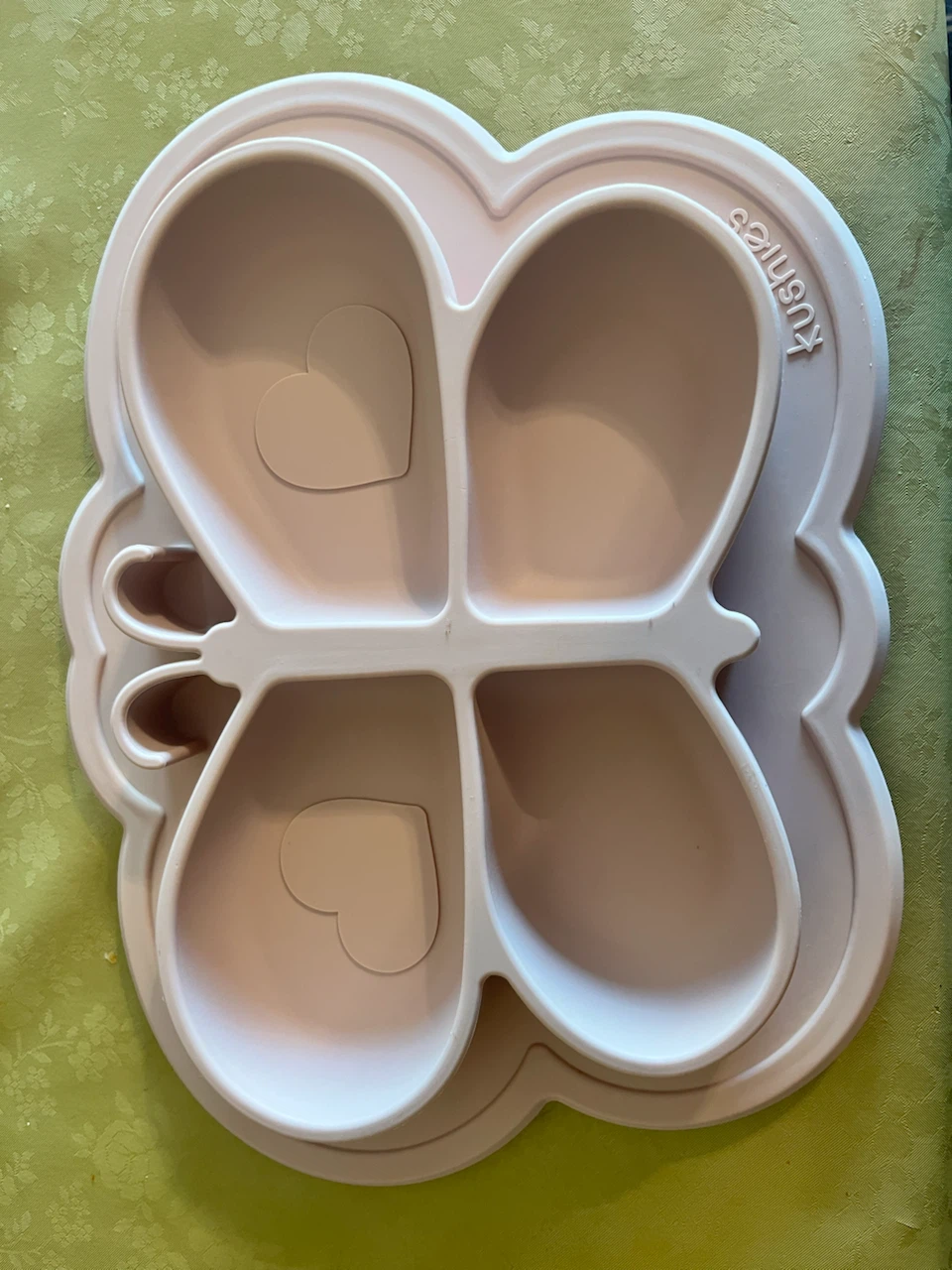 Kushies Butterfly Divided Plate - Pink