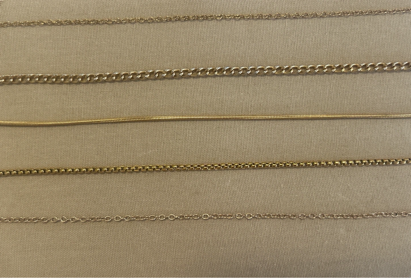 Assorted Gold Tone Chains