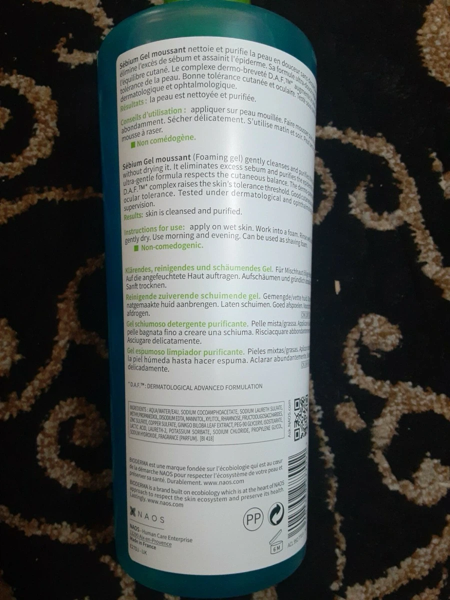 Bioderma Sébium Foaming Cleansing Gel - 500ml - photo 3