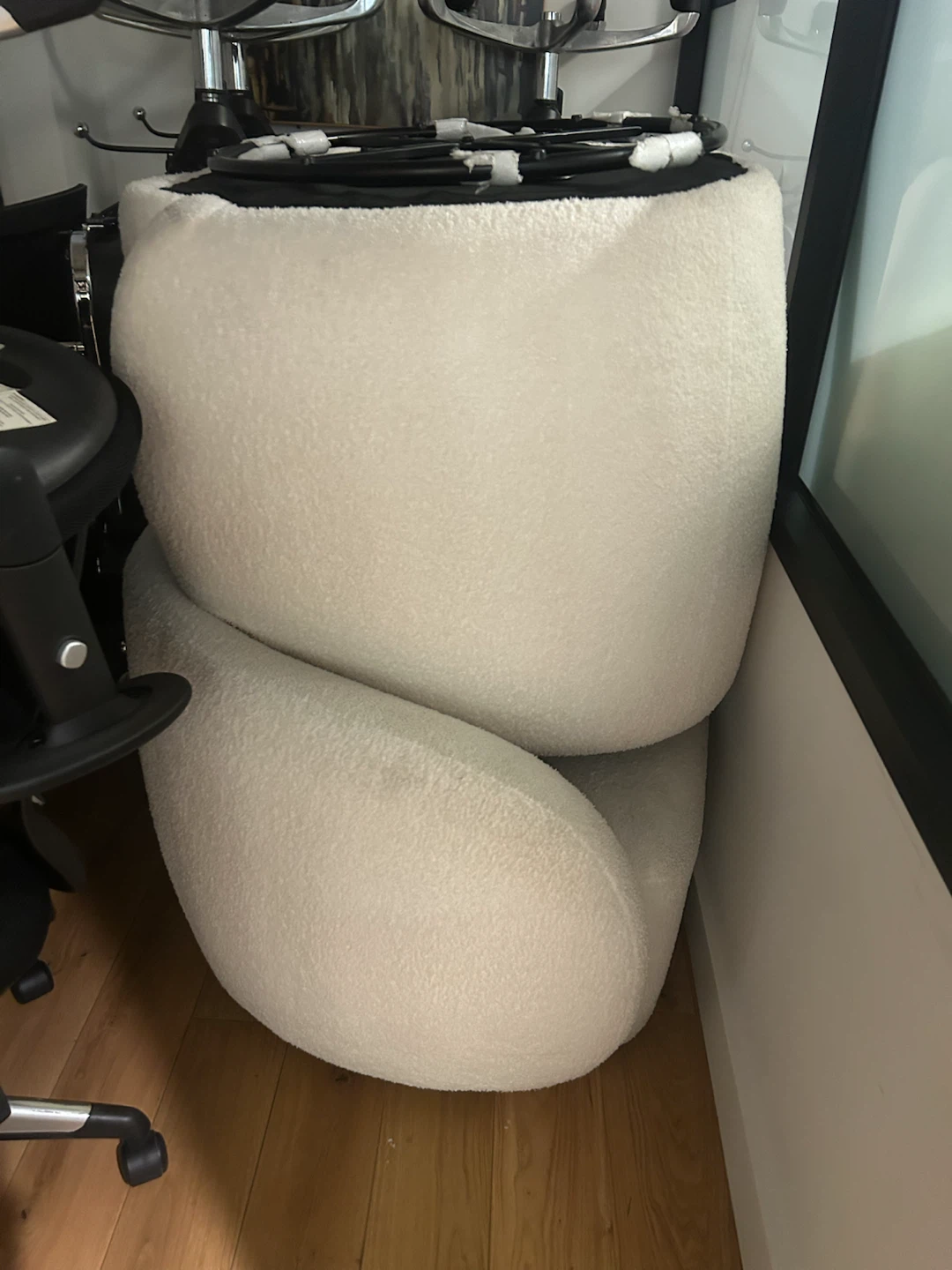 White Bouclé Armchair