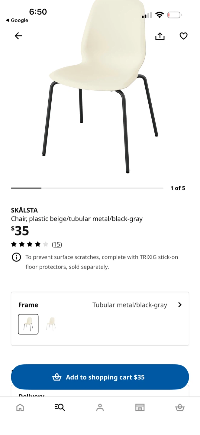SKALSTA IKEA 2 Chairs - White - photo 4