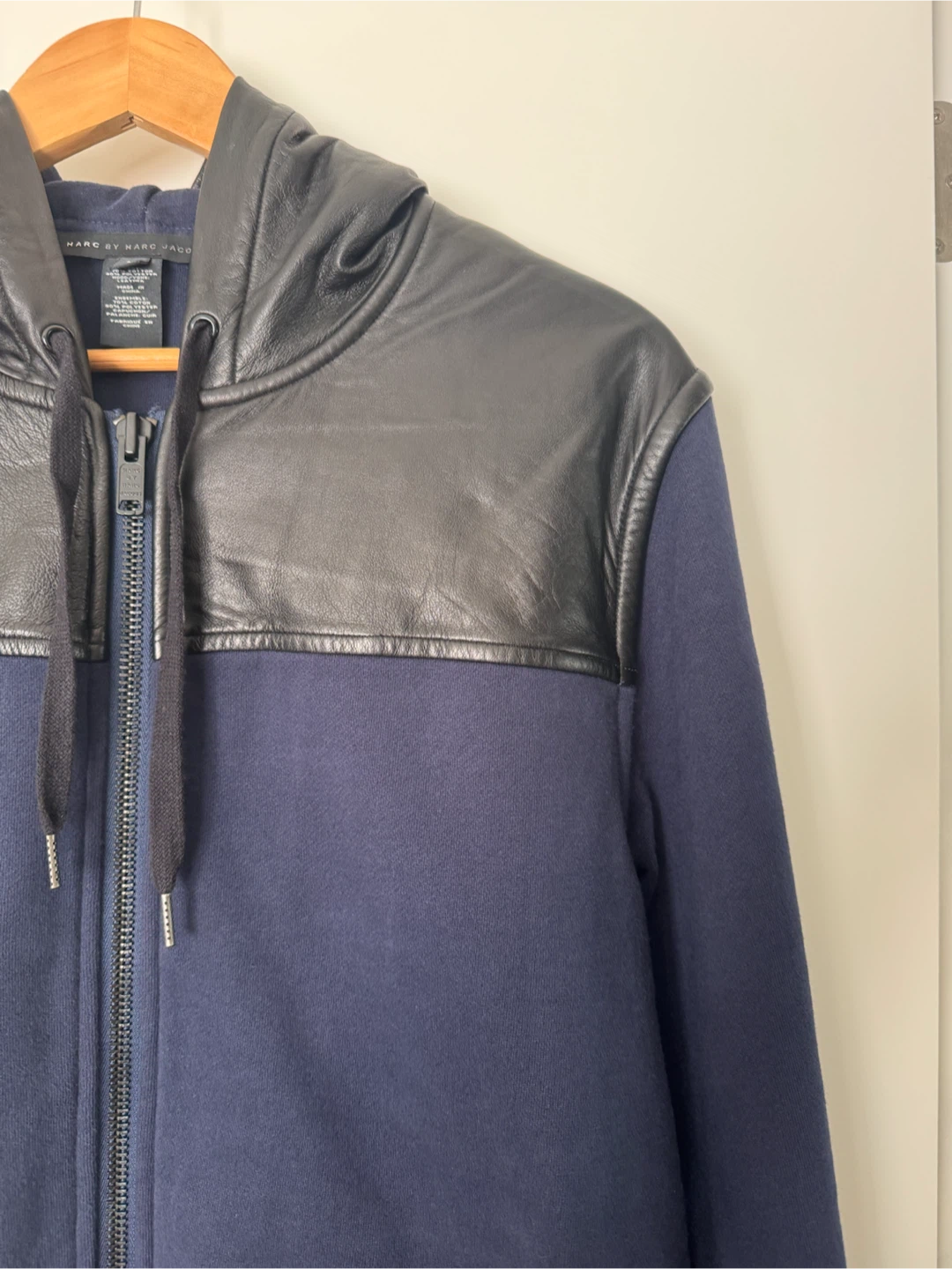 Marc by Marc Jacobs Leather Hoodie Jacket - Men’s Large - photo 4