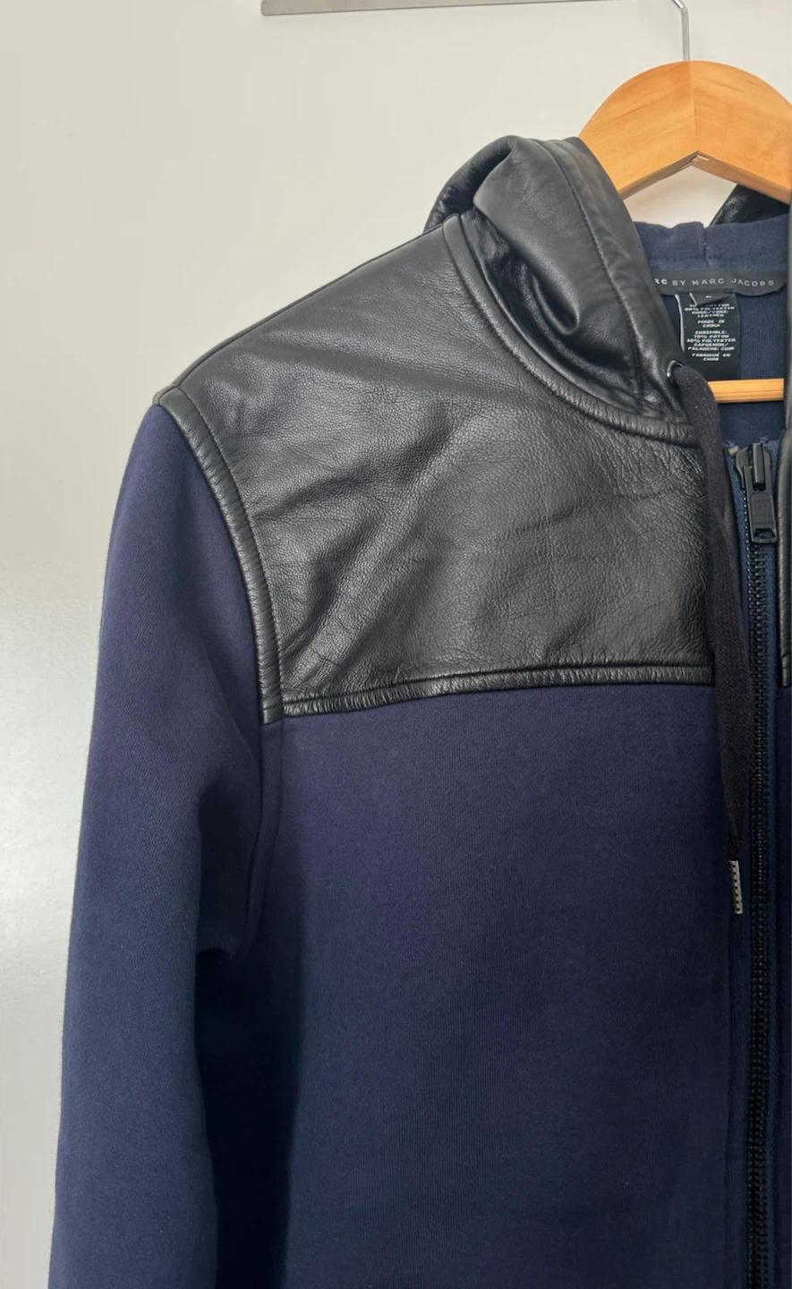 Marc by Marc Jacobs Leather Hoodie Jacket - Men’s Large - photo 5