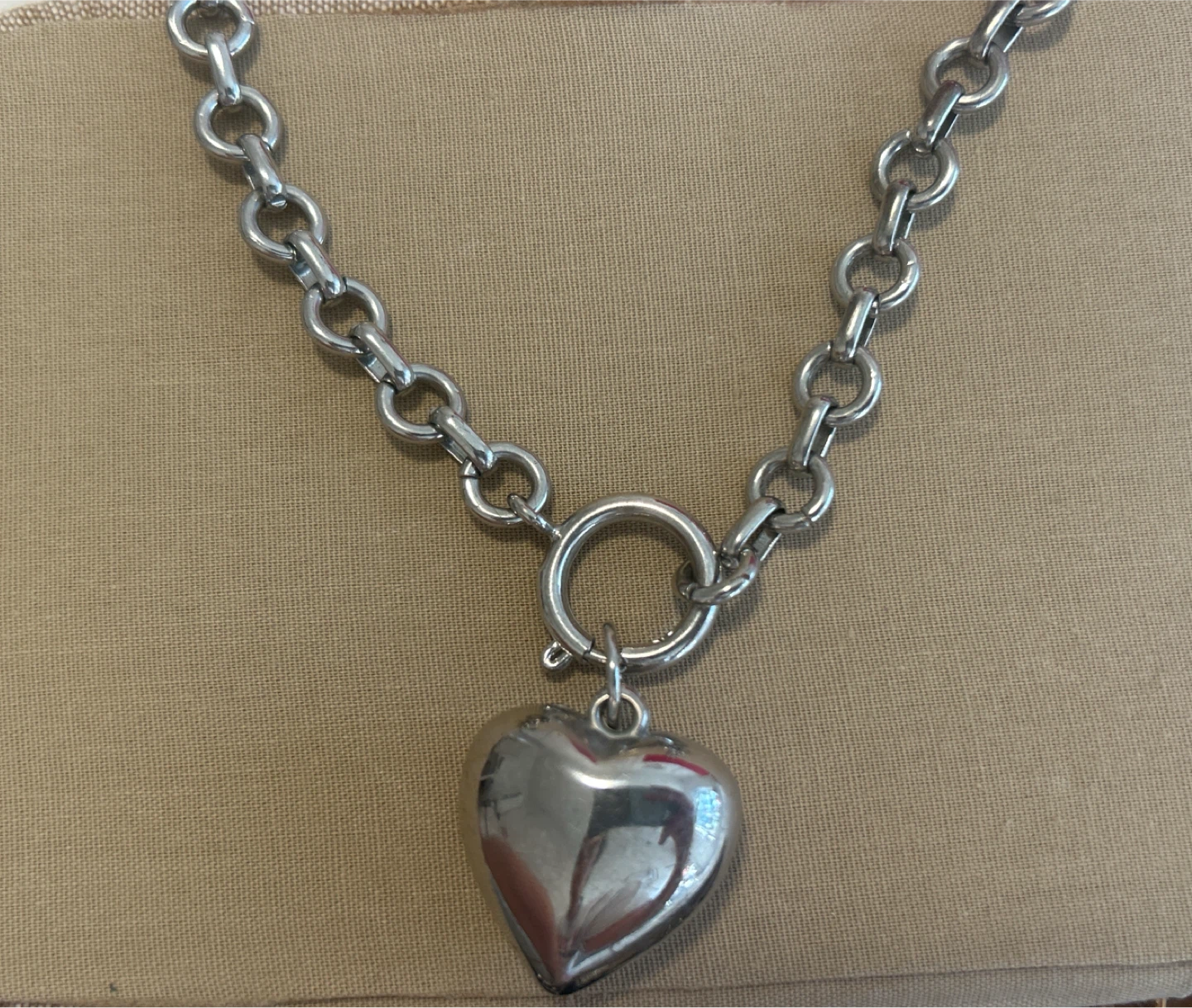 Garage Silver Heart Pendant Chain Necklace