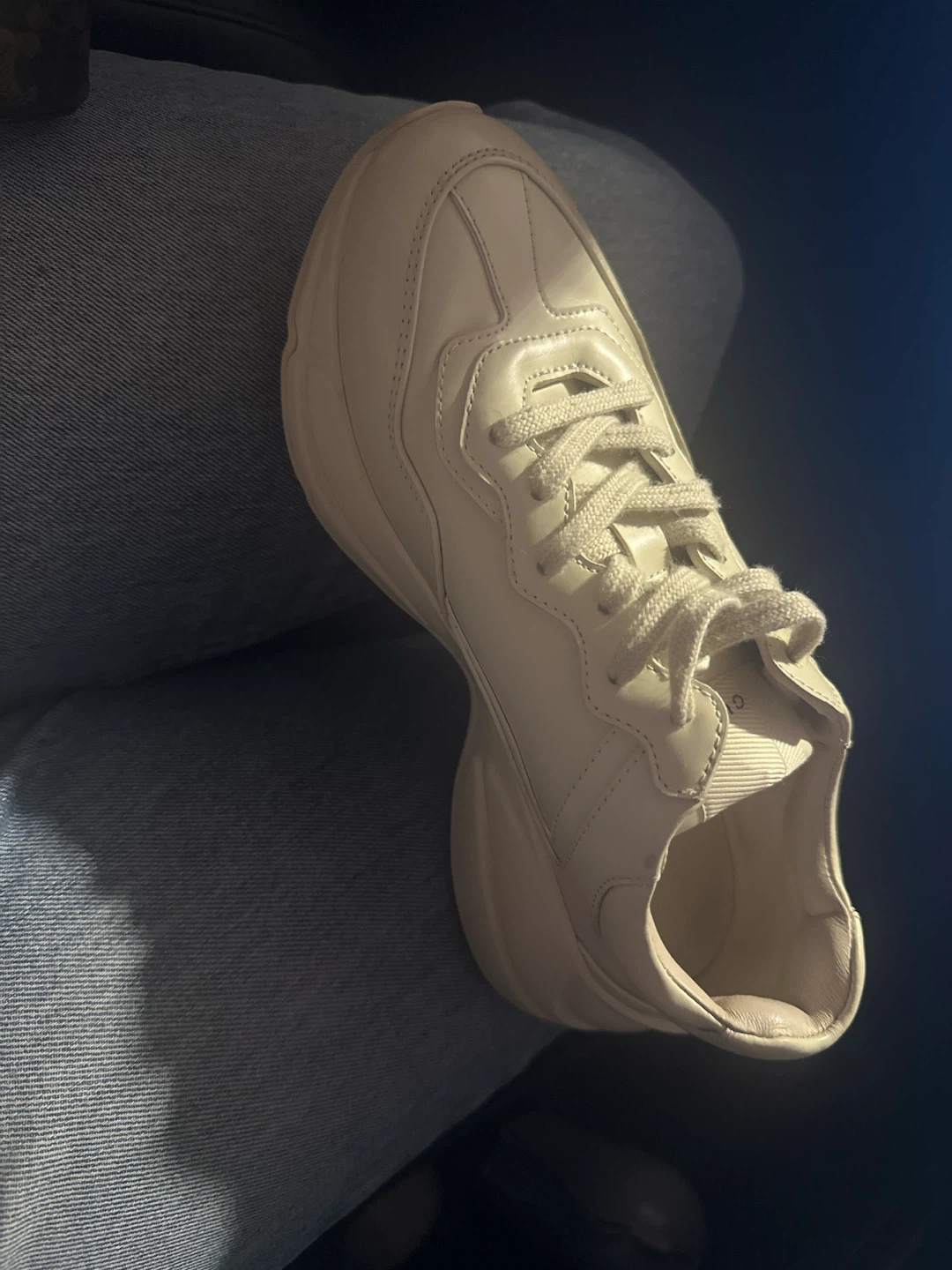 Gucci Cream Leather Sneakers - photo 3