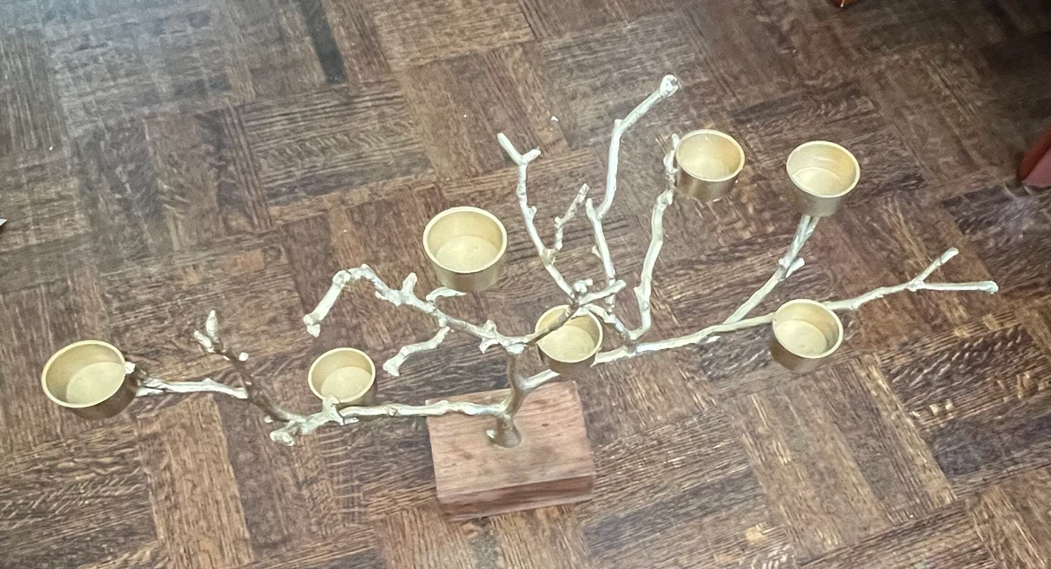Brass Tree Branch Candelabra