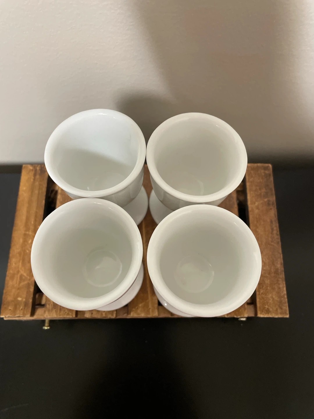 Set of 4 White Egg Cups - photo 2