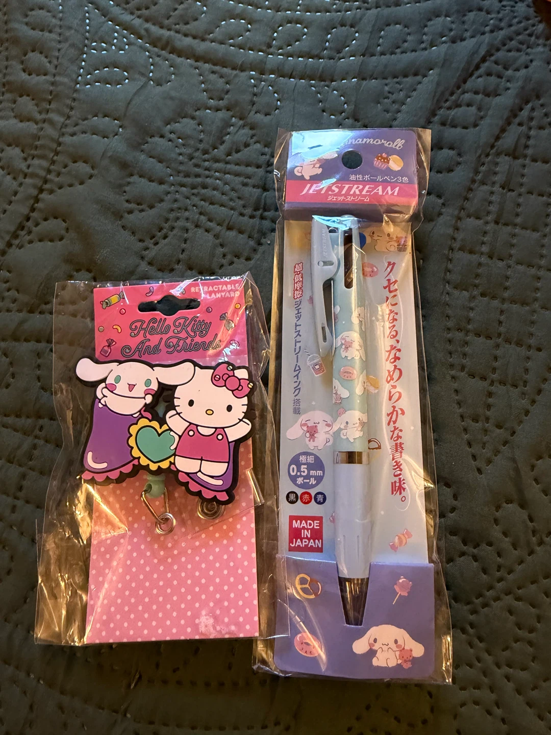 Sanrio Hello Kitty & Cinnamoroll Jetstream Pen & Lanyard Set