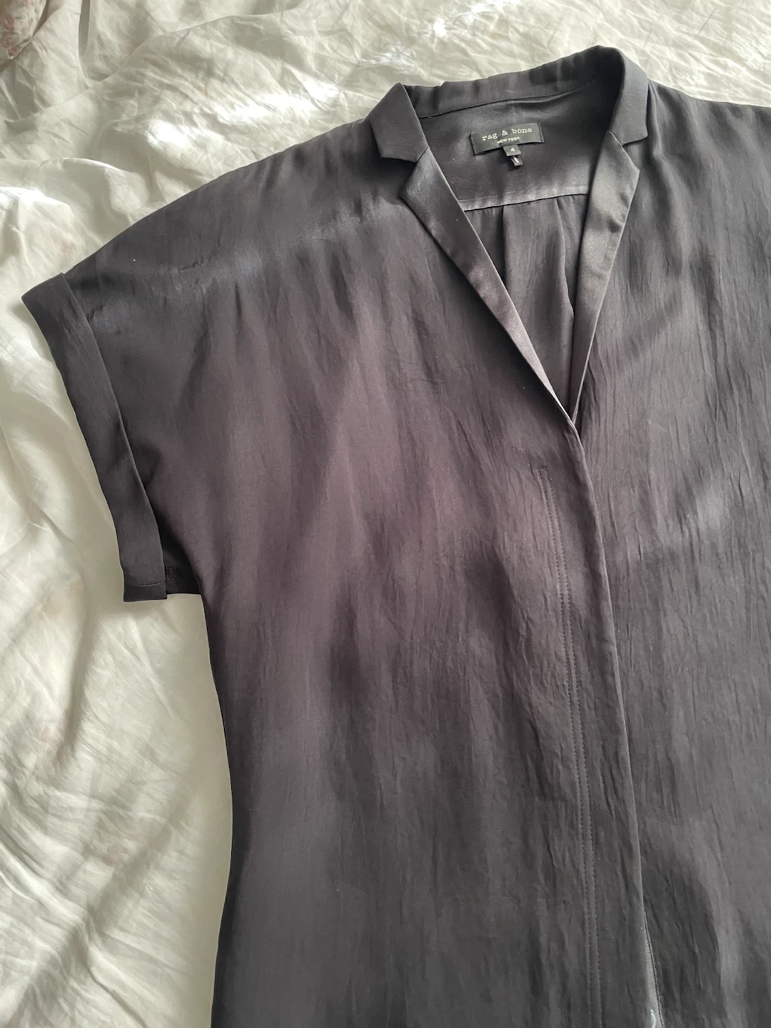 Rag & Bone Black Button-Down Shirt Dress - photo 4
