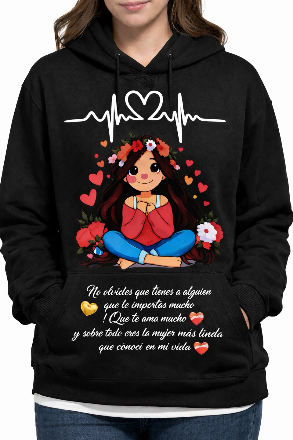 Unisex Hoodie with "Heartbeat" Graphic - photo 2
