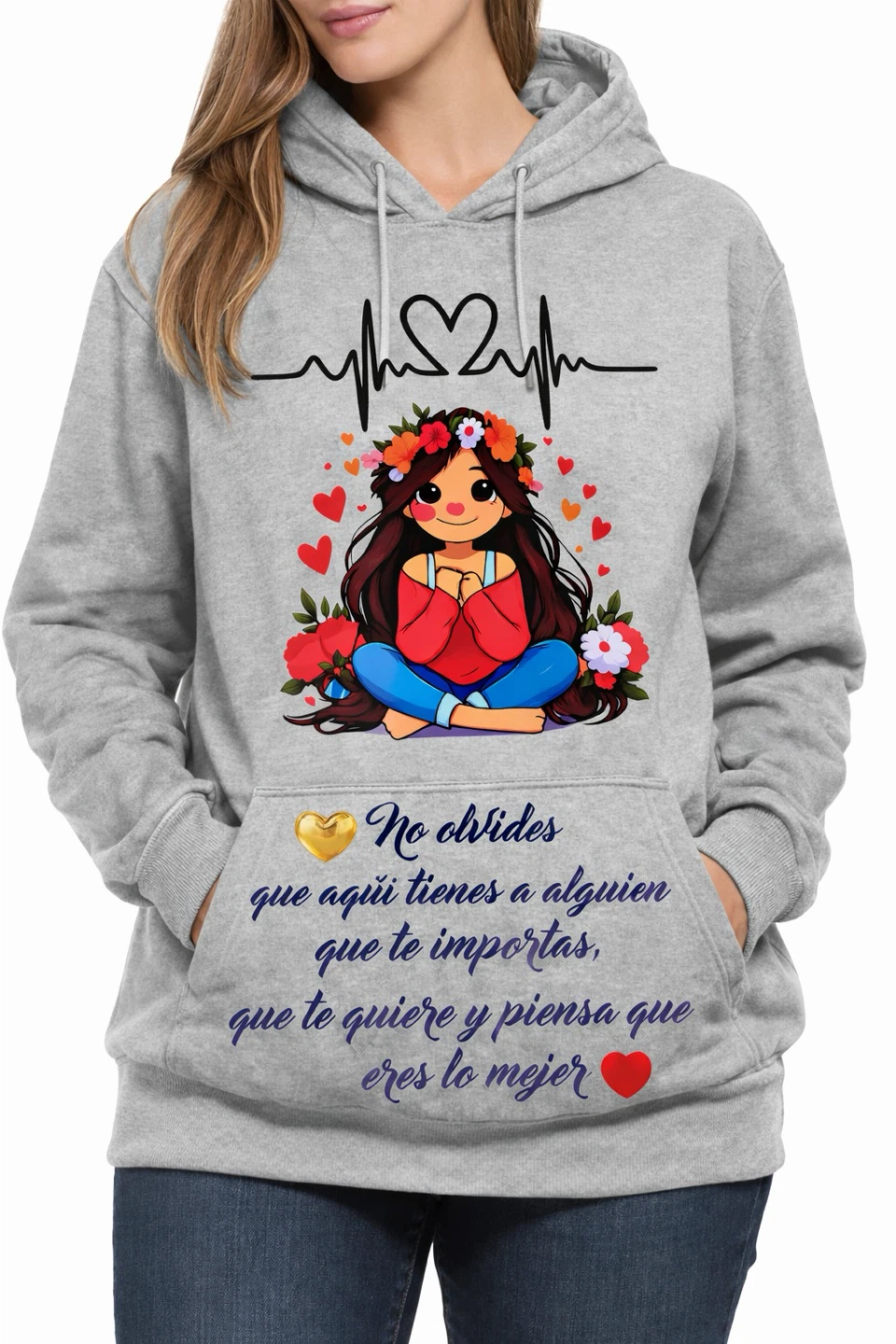 Unisex Hoodie with "Heartbeat" Graphic - photo 4