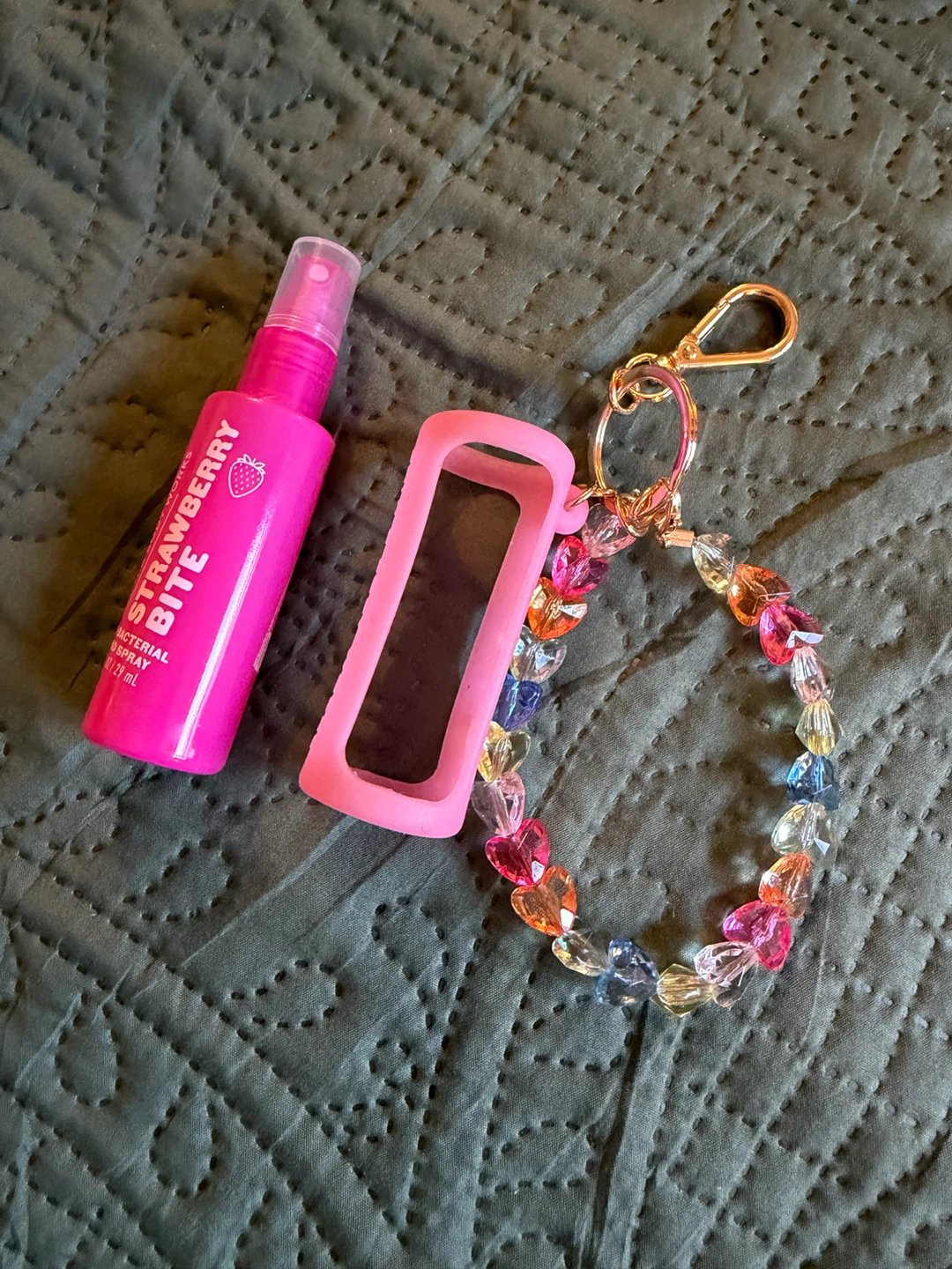 Strawberry Bite Hand Sanitizer with Keychain Holder