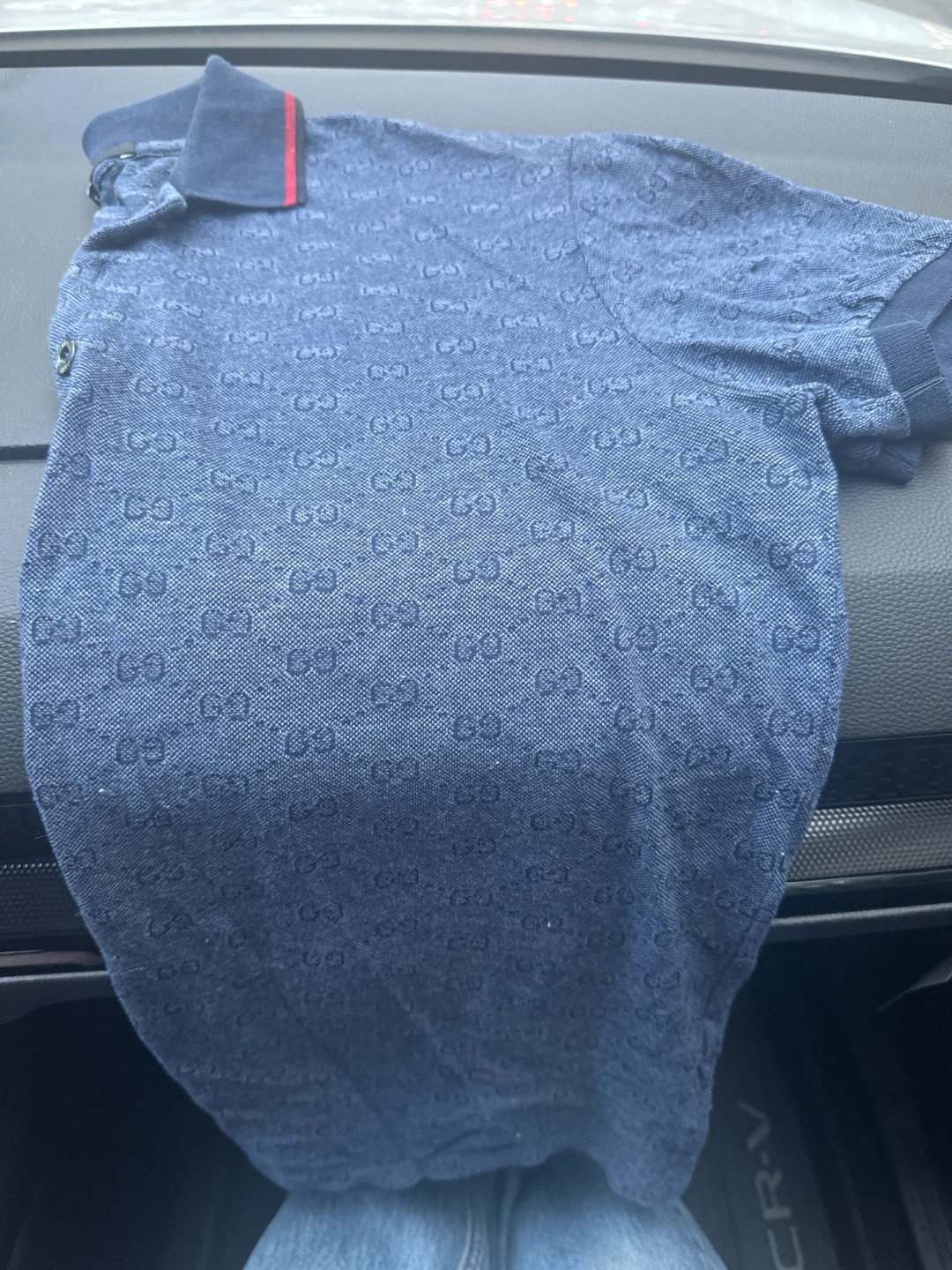 Gucci Blue Monogram Polo Shirt - Size M - photo 3