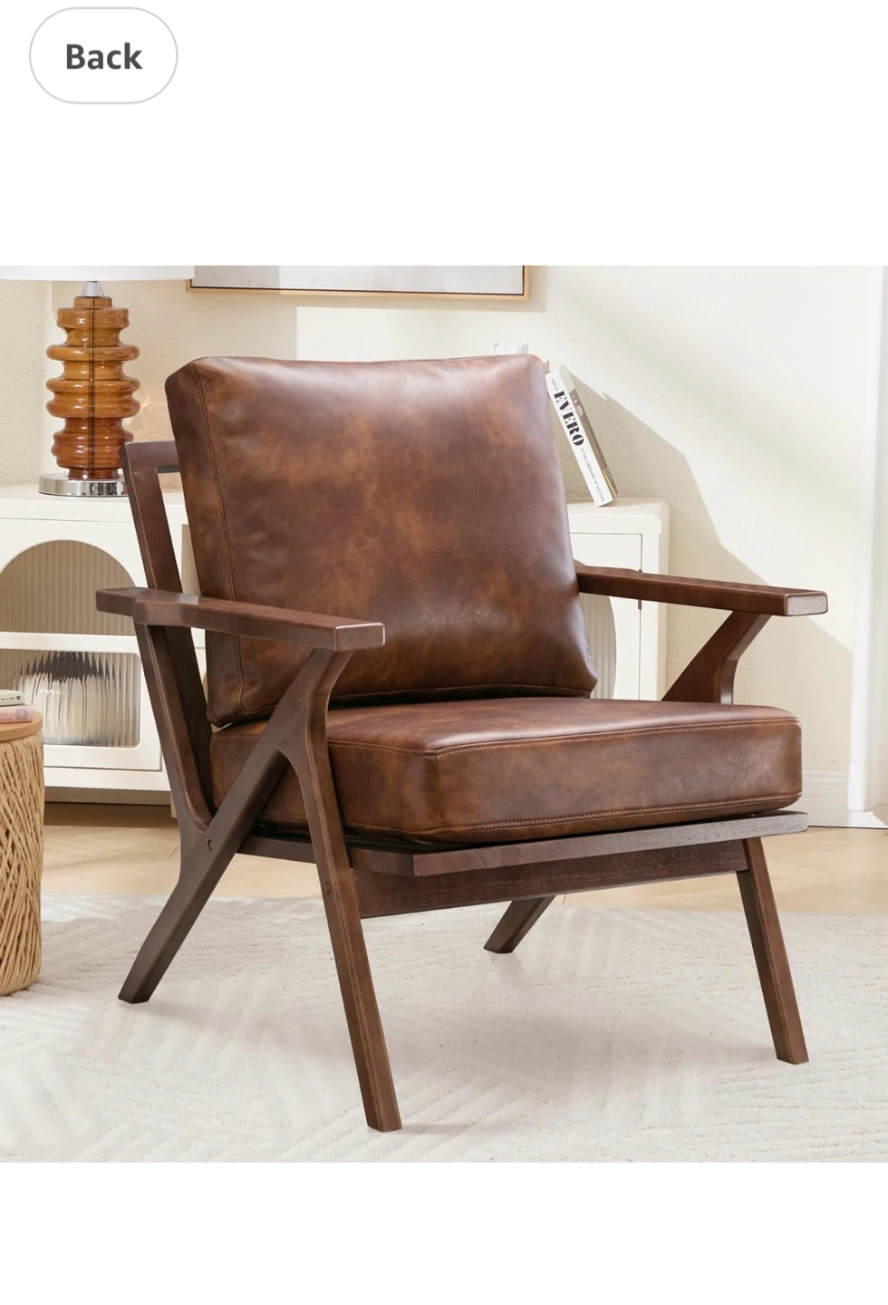 Brown Faux Leather Armchair - BNIB!!! - photo 2