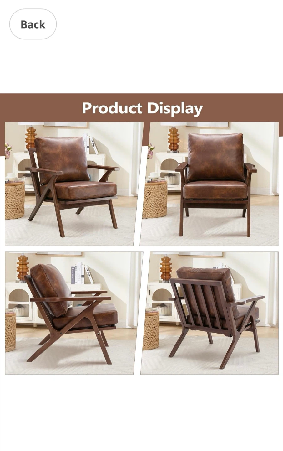 Brown Faux Leather Armchair - BNIB!!! - photo 5