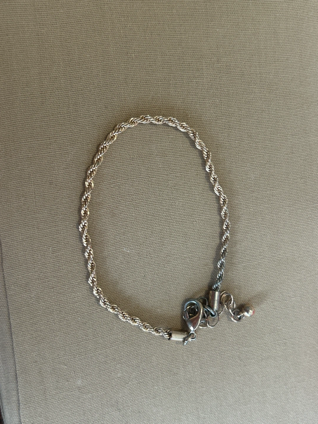 Silver Rope Chain Bracelet