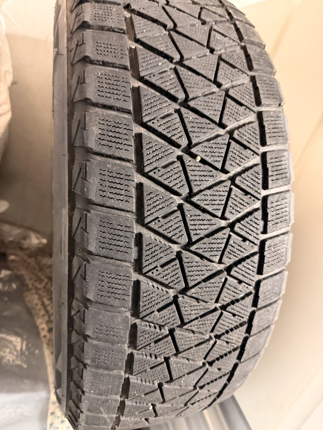 Bridgestone Studless Winter Tire on Black Rim