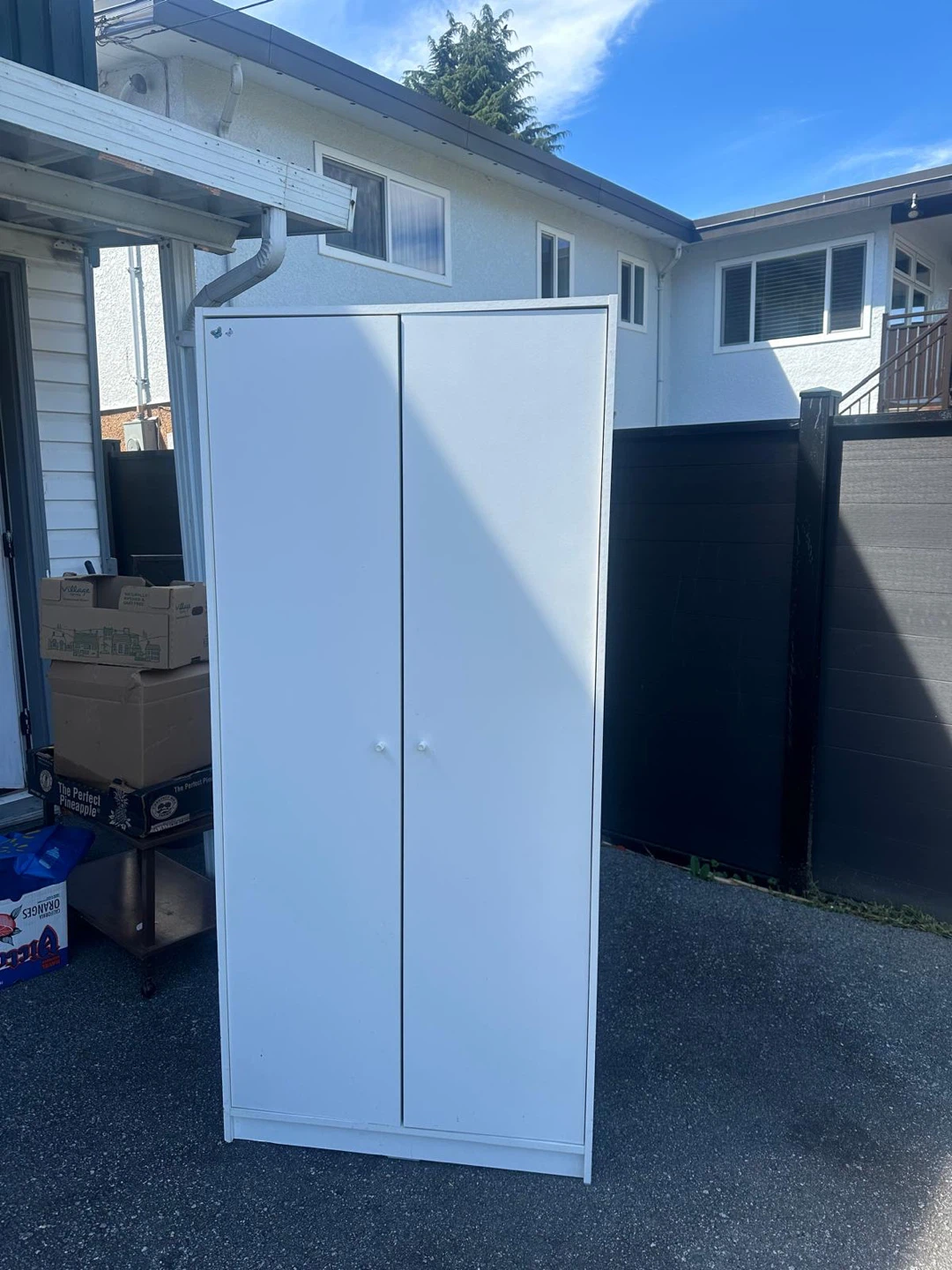 White ikea closet
