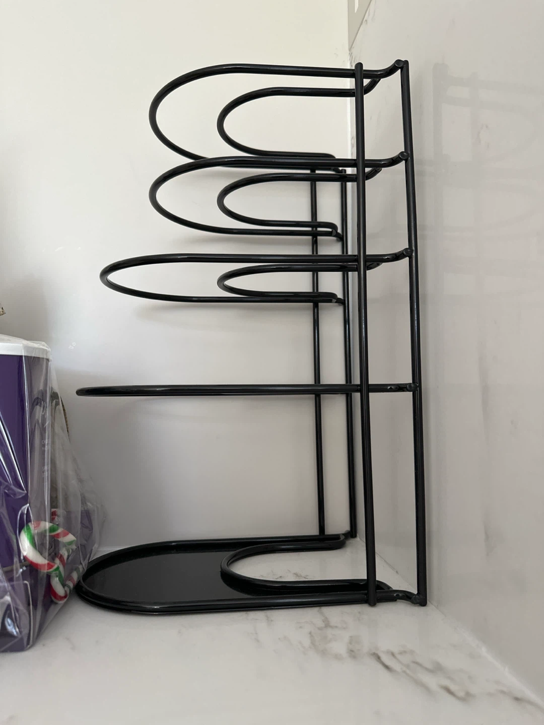 Black Metal Pot Lid and Pan Organizer Rack - photo 2