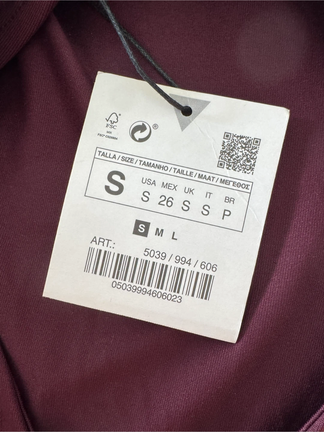 Zara Burgundy Bodysuit NWT Size Small - photo 5