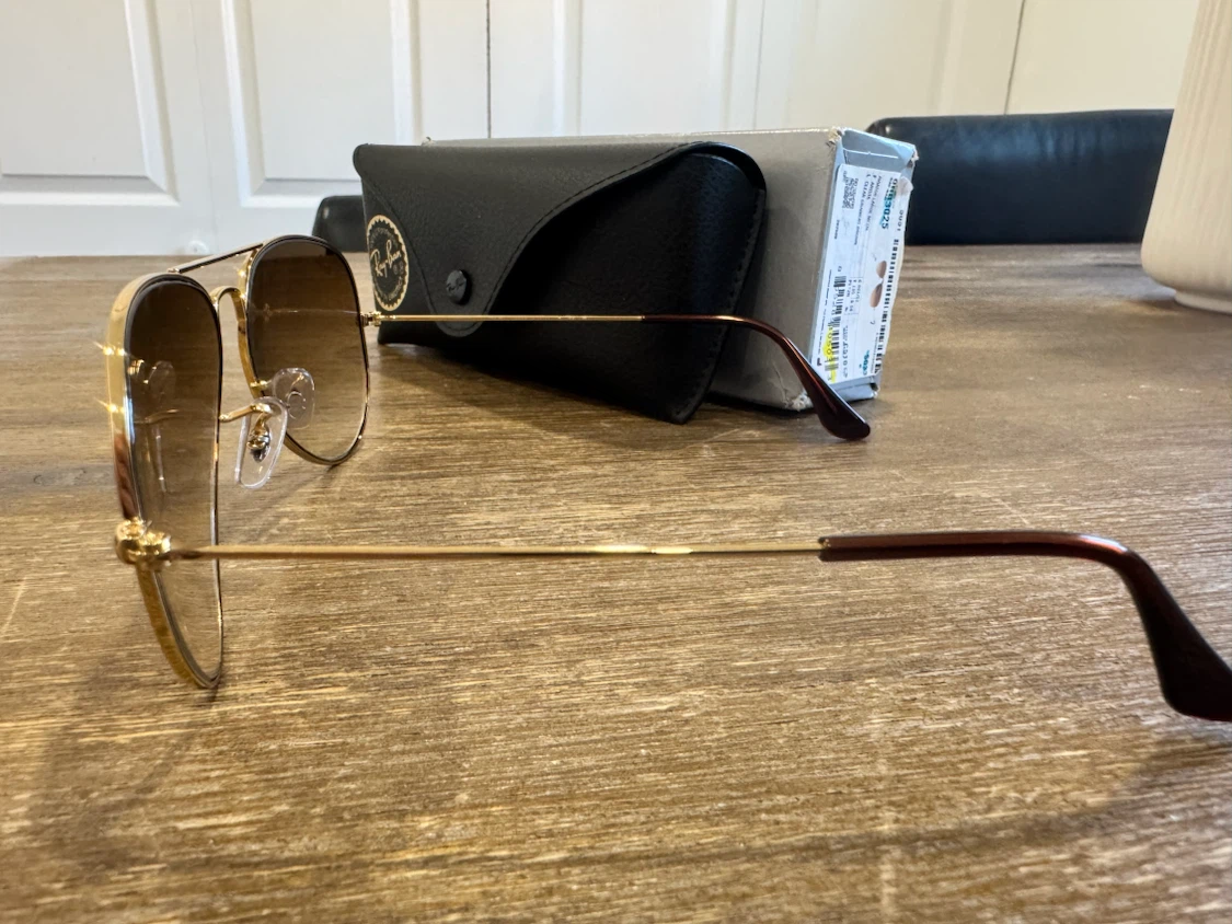 Ray-Ban Aviator Sunglasses Gold Frame Brown Gradient Lenses - photo 4