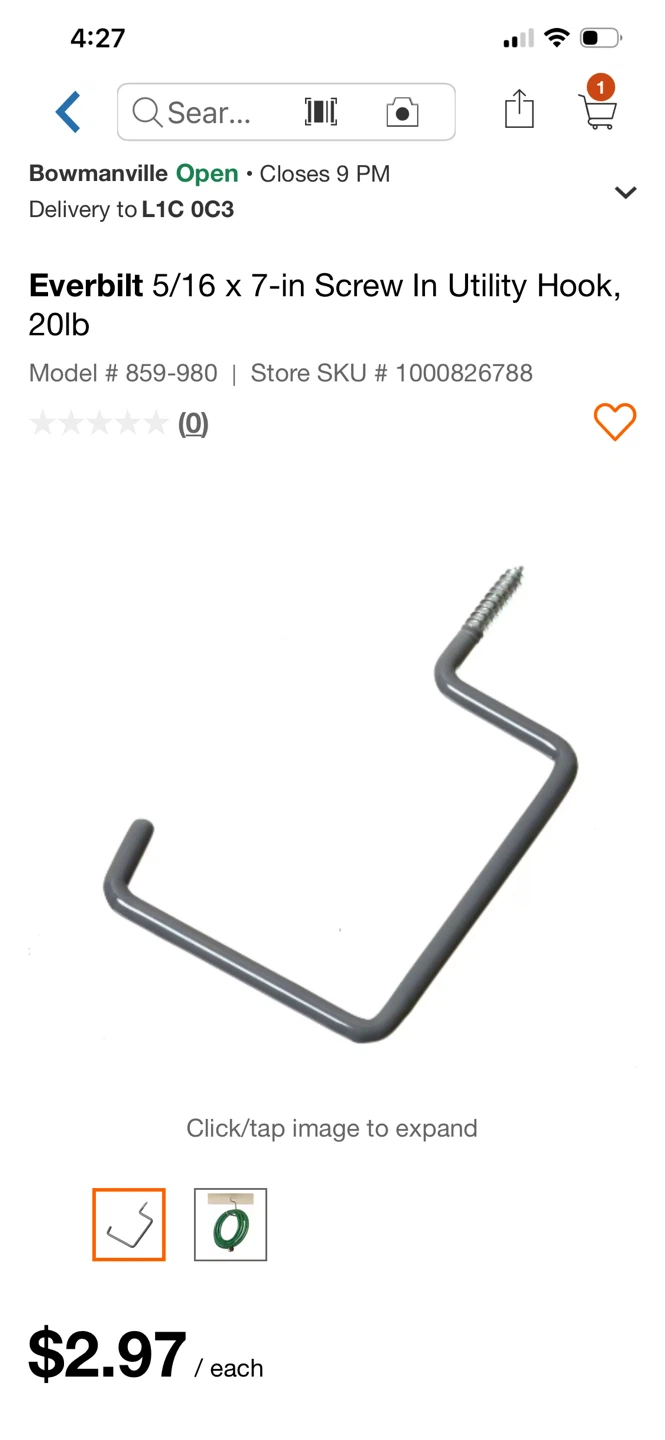 Set of 5 Red Utility Hooks - photo 3
