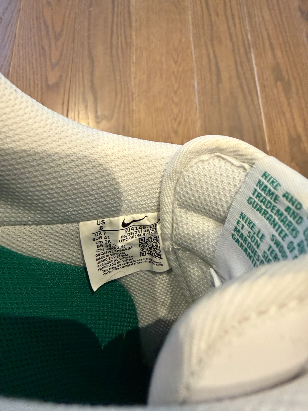 US8 - Nike Air Force 1 '07 White / Green’ (excellent condition) - photo 3