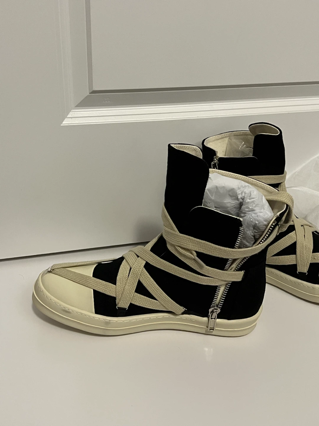 Black Canvas High-Top Sneakers - photo 2