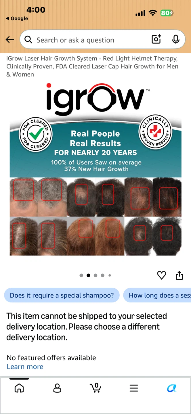 iGrow Hair Rejuvenation System - Laser Cap for Hair Growth - photo 4