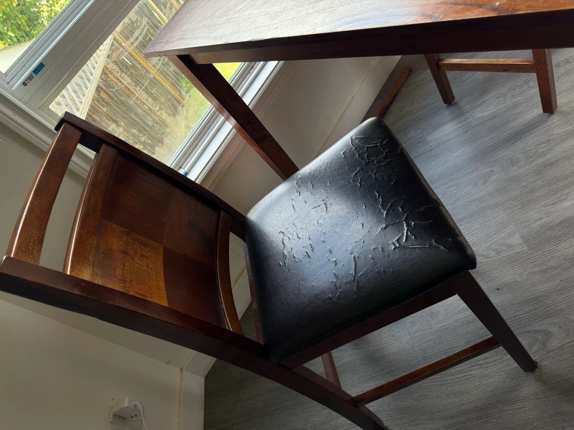 Wooden Dining Table with 2 Chairs - photo 2