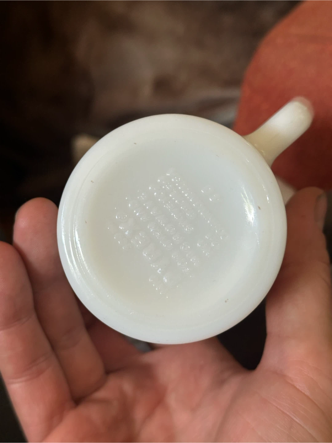 Vintage Pyrex Milk Glass Ginger Flower Mug D Handle - photo 4